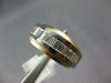 WIDE 1.13CT DIAMOND 14KT 2 TONE GOLD CLASSIC BAGUETTE CHANNEL ANNIVERSARY RING