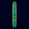 2.53CT AAA EMERALD 14KT YELLOW GOLD CLASSIC SHARED PRONG ETERNITY FUN LOVE RING