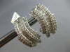 LARGE 2.25CT DIAMOND 18KT WHITE GOLD ROUND & BAGUETTE MULTI ROW HANGING EARRINGS