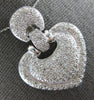 EXTRA LARGE 2.60CT DIAMOND 18KT WHITE GOLD PUFF HEART ENHANCER NECKLACE #28058
