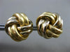 ESTATE 14KT WHITE & YELLOW GOLD 3D MATTE & SHINY LOVE KNOT STUD EARRINGS #25022