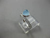 WIDE 1.35CT DIAMOND & AAA CABOCHON AQUAMARINE 18KT WHITE GOLD TRILLION LOVE RING
