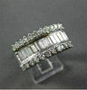 ANTIQUE WIDE 1.82CT DIAMOND BAGUETTE & ROUND 14KT W GOLD ANNIVERSARY RING #2137