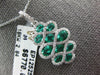 LARGE 2.12CT DIAMOND & AAA EMERALD 18KT WHITE GOLD OVAL INFINITY JOURNEY PENDANT
