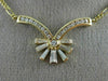 ESTATE 1.11CT DIAMOND 18KT YELLOW GOLD FIGARO FLOWER ITALIAN LINK NECKLACE #656