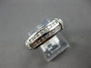 WIDE .70CT DIAMOND 14KT WHITE GOLD ROUND 2 ROW CHANNEL WEDDING ANNIVERSARY RING