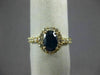 ESTATE 1.47CT DIAMOND & AAA SAPPHIRE 14KT YELLOW GOLD OVAL HALO ENGAGEMENT RING