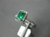 .74CT DIAMOND & AAA EMERALD 14KT WHITE GOLD SQUARE HALO CLASSIC ENGAGEMENT RING