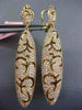 ESTATE LARGE 3.09CT NATURAL PINK DIAMOND 18K ROSE GOLD FILIGREE CLIP ON EARRINGS