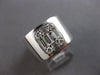 LARGE .67CT DIAMOND 18K WHITE GOLD ROUND & BAGUETTE INVISIBLE SQUARE UNISEX RING