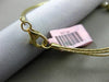 ESTATE .42CT DIAMOND 14KT TWO TONE GOLD HAMMERED BY THE YARD BANGLE BRACELET