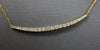 ESTATE LARGE .47CT DIAMOND 18KT YELLOW GOLD GRADUATING CLASSIC BAR LOVE NECKLACE