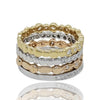 .61CT DIAMOND 18K TRI COLOR GOLD ROUND SEMI ETERNITY MULTI BAND ANNIVERSARY RING