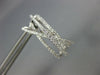 ESTATE WIDE .73CT DIAMOND 18K WHITE GOLD 3D CRISS CROSS CLIP ON HANGING EARRINGS