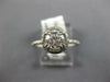 ESTATE 1.17CT DIAMOND 14KT WHITE GOLD 3D CLASSIC ROUND HALO ENGAGEMENT RING