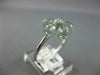 ESTATE 4.52CT DIAMOND & AAA GREEN AMETHYST 14KT WHITE GOLD 3D FLOWER LOVE RING