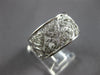 WIDE 1.0CT DIAMOND 18KT WHITE GOLD 3D MULTI HEART SEMI ETERNITY ANNIVERSARY RING