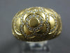 ESTATE LARGE 1.03CT DIAMOND 14KT YELLOW GOLD MULTI FLOWER MATTE & SHINY FUN RING