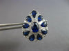 LARGE 6.68CT DIAMOND & AAA SAPPHIRE 18K WHITE GOLD 3D TEAR DROP HANGING EARRINGS