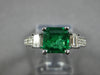 1.96CT DIAMOND 14KT WHITE GOLD 3D ROUND & SQUARE 3 STONE ENGAGEMENT RING #27854