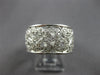 WIDE 1.0CT DIAMOND 18KT WHITE GOLD 3D MULTI HEART SEMI ETERNITY ANNIVERSARY RING