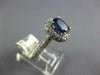 WIDE 2.63CT DIAMOND & AAA SAPPHIRE 14KT WHITE GOLD 3D OVAL HALO ENGAGEMENT RING