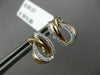 ESTATE .25CT DIAMOND 14KT ROSE GOLD 3D PAVE CLASSIC LOVE KNOT CLIP ON EARRINGS