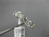 ESTATE WIDE .82CT DIAMOND 18KT WHITE GOLD 3D 7 STONE WEDDING ANNIVERSARY RING