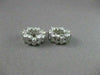 ESTATE .67CT ROUND DIAMOND 14KT WHITE GOLD 3D STAR FLOWER STUD EARRINGS 22224