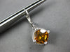 4.04CT DIAMOND & AAA CITRINE 14KT WHITE GOLD 3D GEOMETRICAL LEVERBACK EARRINGS