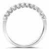ESTATE .43CT DIAMOND 14K WHITE GOLD 9 STONE ROUND PRONG CLASSIC ANNIVERSARY RING