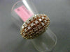 ESTATE LARGE 1.51CT DIAMOND 18KT WHITE & ROSE GOLD 3D WEDDING ANNIVERSARY RING