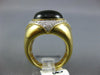 LARGE 1.58CT DIAMOND & AAA CABOCHON SMOKY TOPAZ 18KT YELLOW GOLD FLOWER FUN RING
