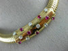 ANTIQUE 1.0CT OLD MINE DIAMOND RUBY 14K YELLOW GOLD SNAKE TUBAGOS NECKLACE #2295