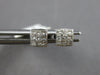 ESTATE .25CT DIAMOND 14KT WHITE GOLD 3D PRINCESS INVISIBLE SQUARE STUD EARRINGS