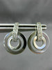 ESTATE .18CT  DIAMOND 14KT WHITE GOLD 3D ETOILE CIRCULAR HANGING EARRINGS #21309