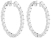 8.12CT DIAMOND 14KT WHITE GOLD 3D CLASSIC ROUND SHARED PRONG INSIDE OUT EARRINGS