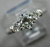 ESTATE .84CT DIAMOND 14KT WHITE GOLD PAST PRESENT FUTURE ENGAGEMENT RING #20723