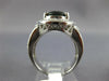 ESTATE LARGE 6.69CT DIAMOND & AAA SAPPHIRE 14KT WHITE GOLD OVAL ENGAGEMENT RING