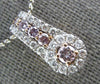 ESTATE .68CT WHITE & PINK DIAMOND 18K WHITE & ROSE GOLD HALO BY THE YARD PENDANT