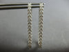 ESTATE LARGE 1.52CT DIAMOND 14K WHITE GOLD INSIDE OUT RECTANGULAR HOOP HANGING EARRINGS