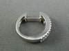 ESTATE .50CT DIAMOND 14KT WHITE GOLD 3D CLASSIC ROUND 3D ETOILE HUGGIE EARRINGS