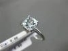 ESTATE .80CT AAA AQUAMARINE 14KT WHITE GOLD 3D SQUARE SOLITAIRE PROMISE RING