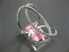 ESTATE EXTRA LARGE .62CT DIAMOND 14KT WHITE GOLD CLASSIC OVAL LOVE KNOT FUN RING