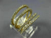 ESTATE .99CT DIAMOND 14KT YELLOW GOLD 4 ROW OPEN SEMI ETERNITY ANNIVERSARY RING