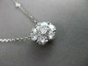 ANTIQUE 2.0CT DIAMOND 14KT WHITE GOLD FLOWER CLUSTER BY THE YARD NECKLACE #2676