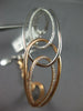 1.0CT DIAMOND 14KT WHITE & ROSE GOLD 3D LOVE KNOT CUFF FLEXIBLE BANGLE BRACELET
