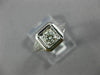ANTIQUE .22CT DIAMOND 18KT WHITE GOLD 3D SOLITAIRE SQUARE ENGAGEMENT RING #26655