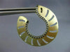 ESTATE LARGE .83CT DIAMOND 14KT YELLOW GOLD ETOILE CIRCULAR OPEN FLAME EARRINGS