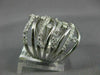 ESTATE LARGE 1.5CT DIAMOND 14KT WHITE GOLD 3D MULTI ROW SWIRL INFINITY FUN RING